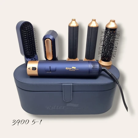 מברשת פן חשמלית-5 ראשים במוצר אחד. ריטר ritter 3900